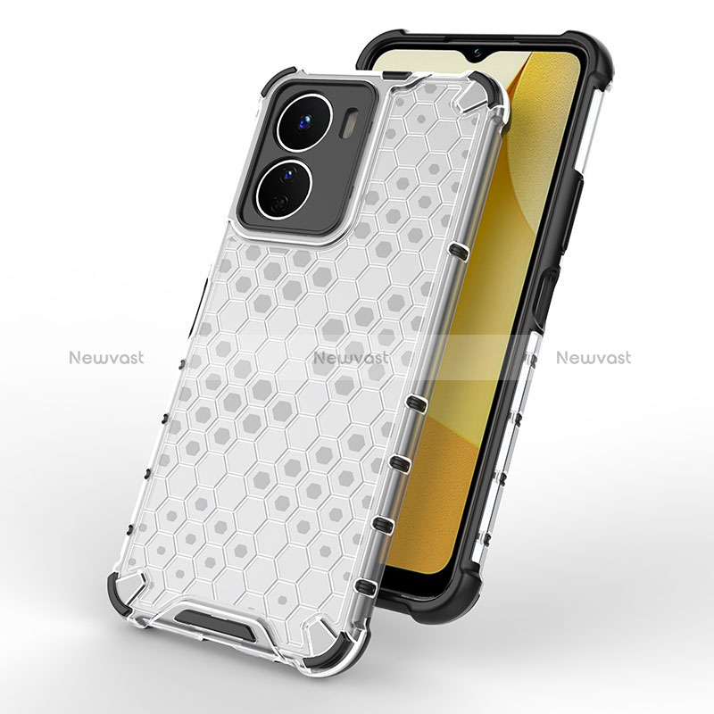 Silicone Transparent Frame Case Cover 360 Degrees AM1 for Vivo Y16