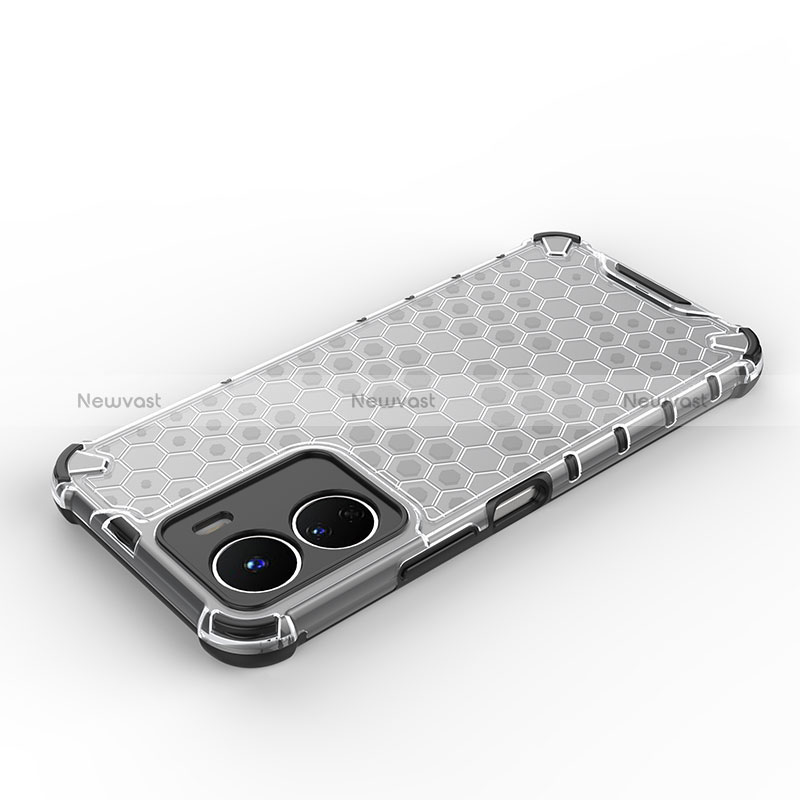 Silicone Transparent Frame Case Cover 360 Degrees AM1 for Vivo Y16