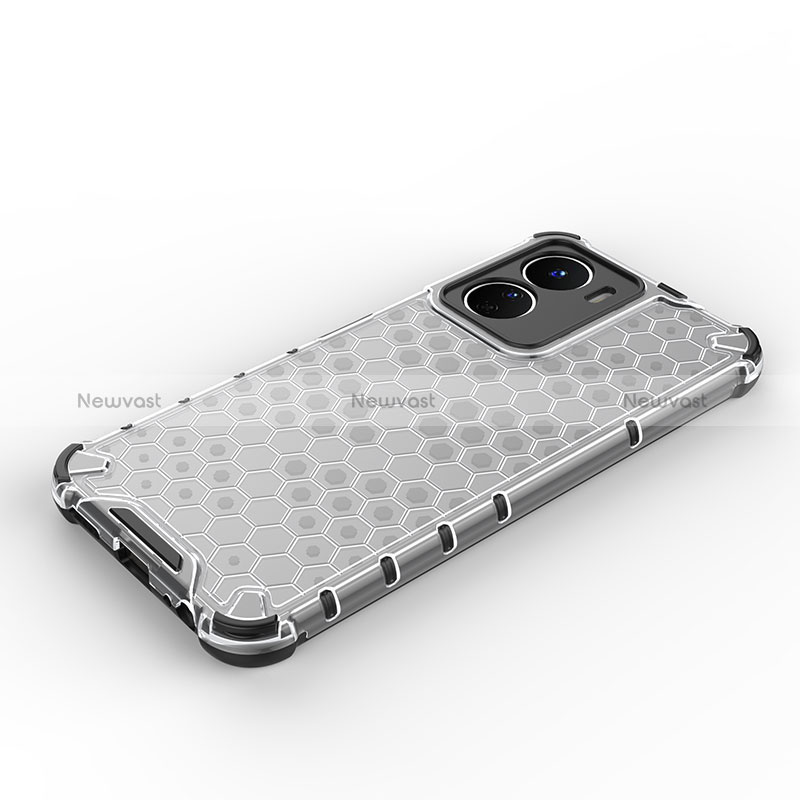 Silicone Transparent Frame Case Cover 360 Degrees AM1 for Vivo Y16