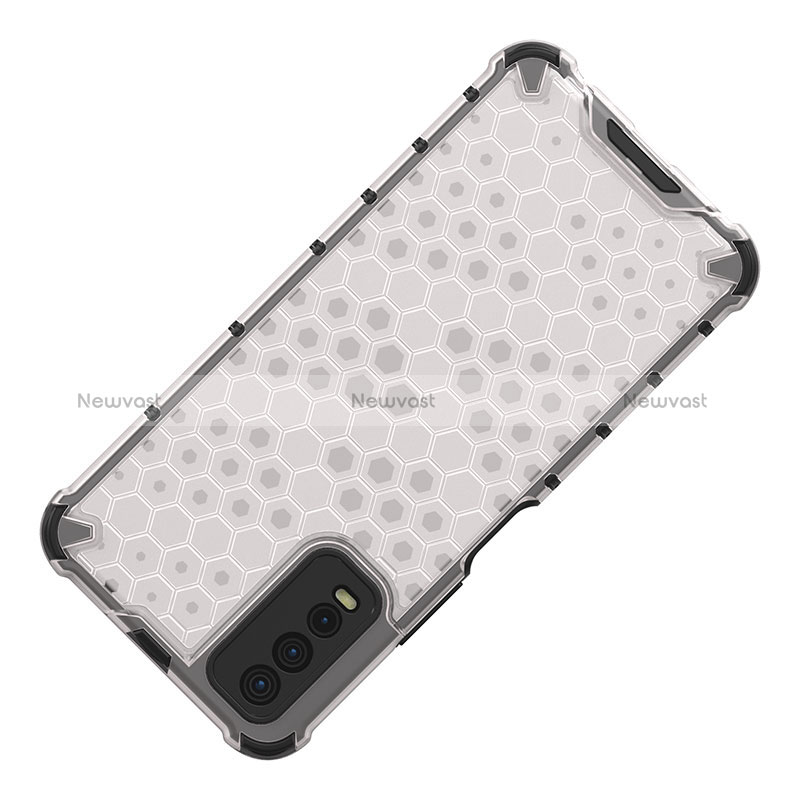 Silicone Transparent Frame Case Cover 360 Degrees AM1 for Vivo Y20G