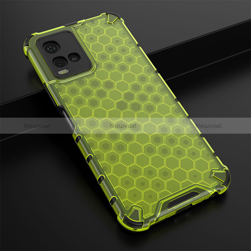 Silicone Transparent Frame Case Cover 360 Degrees AM1 for Vivo Y21