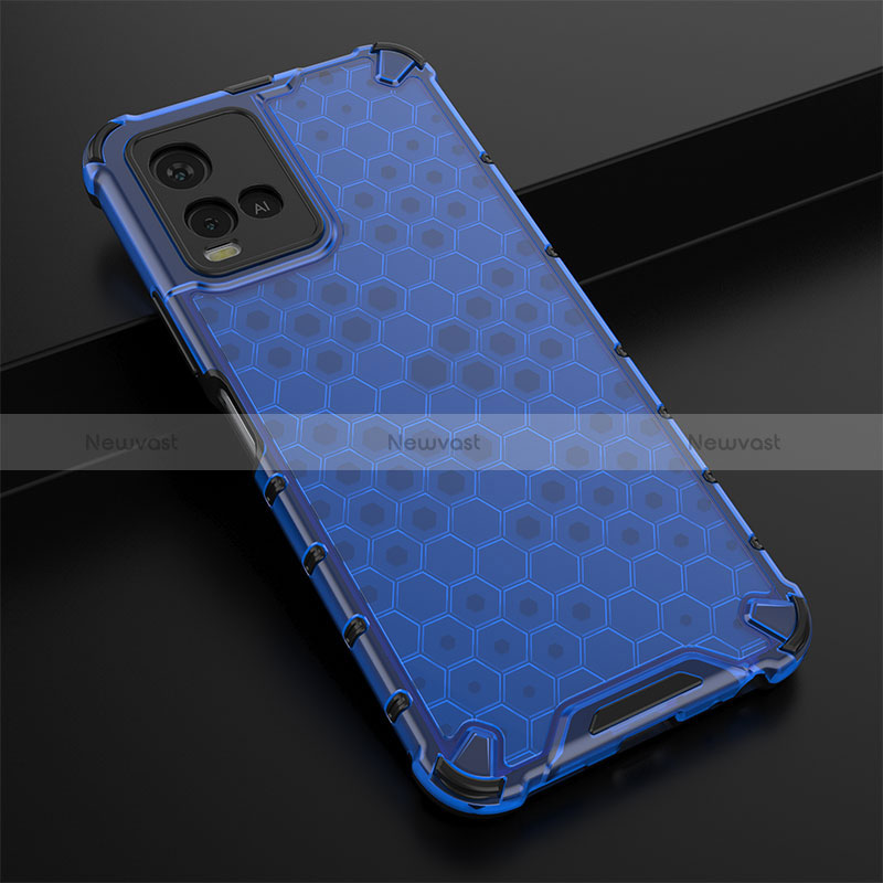 Silicone Transparent Frame Case Cover 360 Degrees AM1 for Vivo Y21