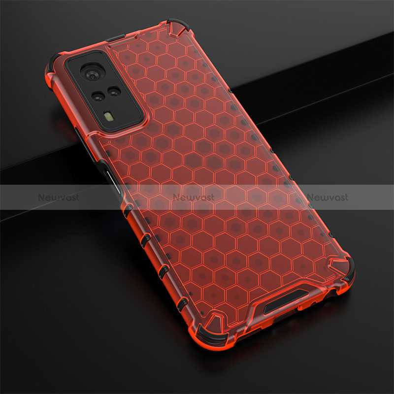 Silicone Transparent Frame Case Cover 360 Degrees AM1 for Vivo Y31 (2021)