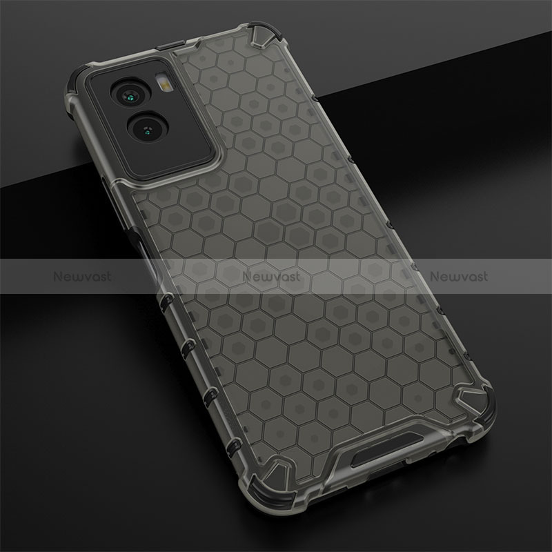 Silicone Transparent Frame Case Cover 360 Degrees AM1 for Vivo Y55s (2021) Black