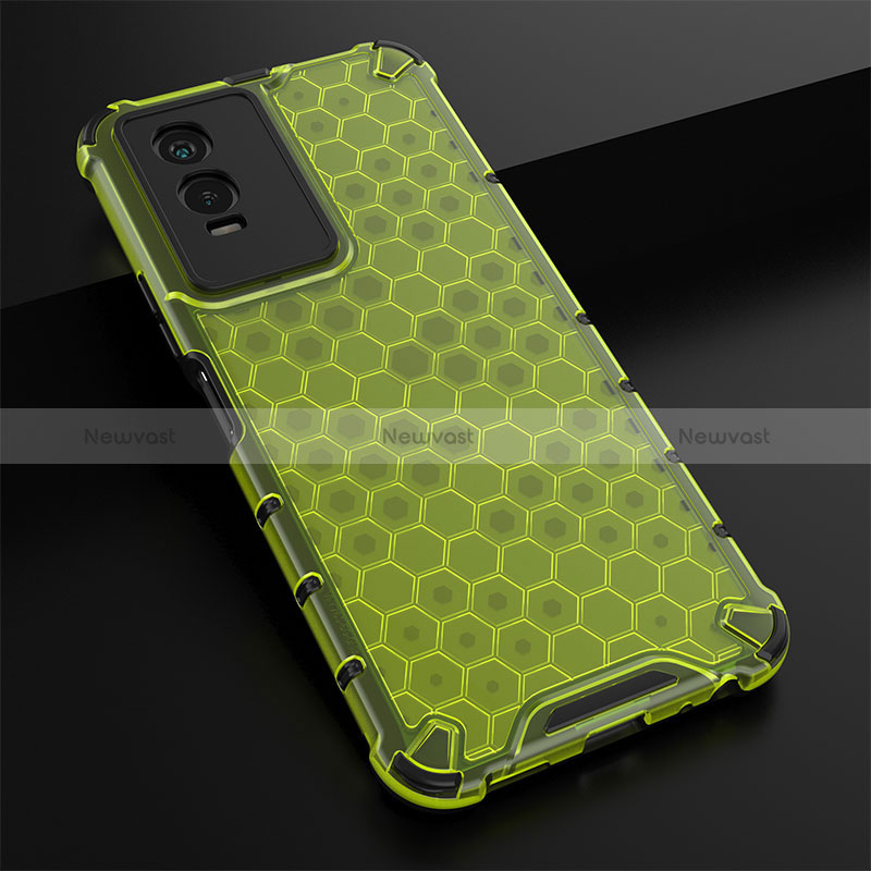 Silicone Transparent Frame Case Cover 360 Degrees AM1 for Vivo Y74s 5G