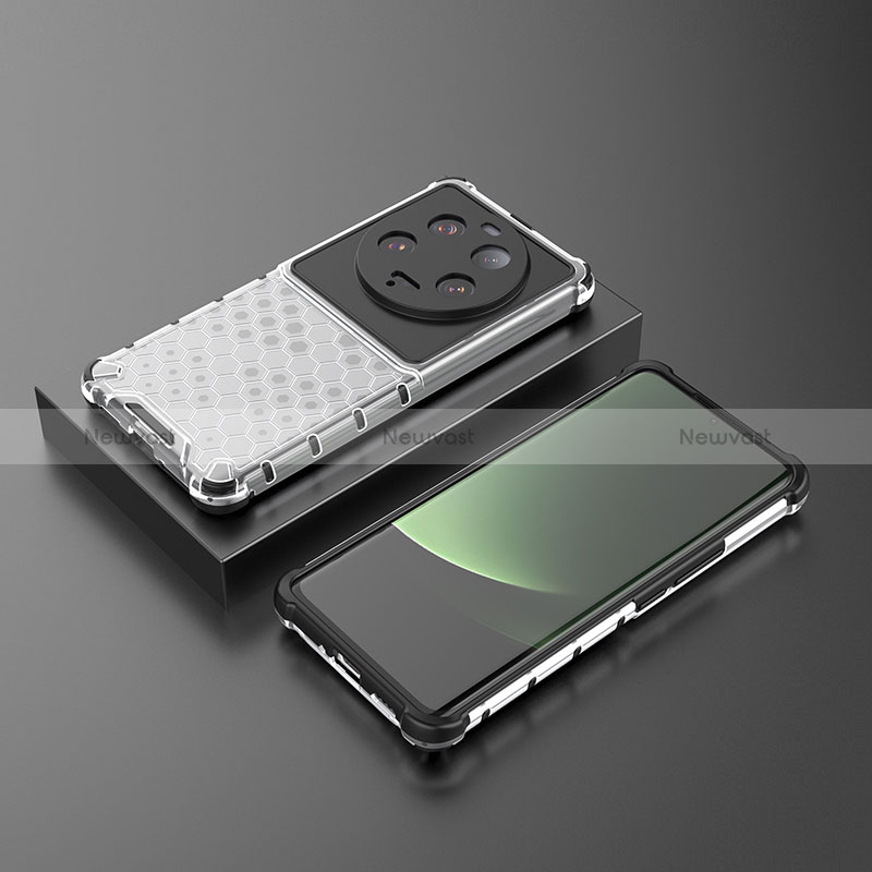 Silicone Transparent Frame Case Cover 360 Degrees AM1 for Xiaomi Mi 13 Ultra 5G