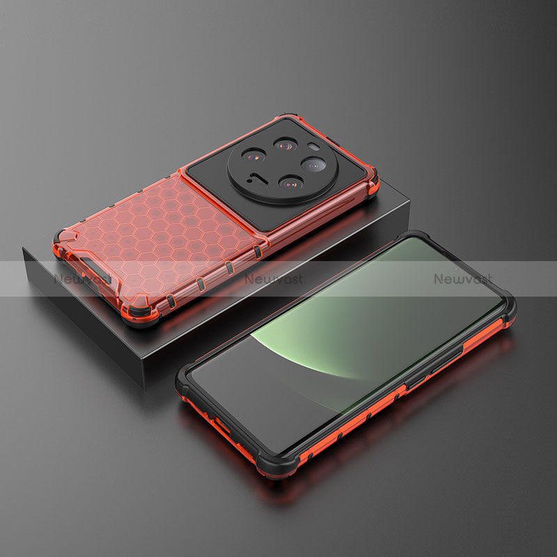 Silicone Transparent Frame Case Cover 360 Degrees AM1 for Xiaomi Mi 13 Ultra 5G