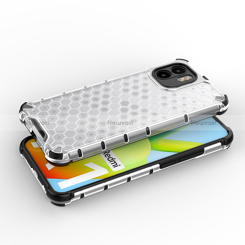 Silicone Transparent Frame Case Cover 360 Degrees AM1 for Xiaomi Poco C50