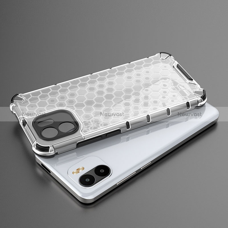 Silicone Transparent Frame Case Cover 360 Degrees AM1 for Xiaomi Poco C51