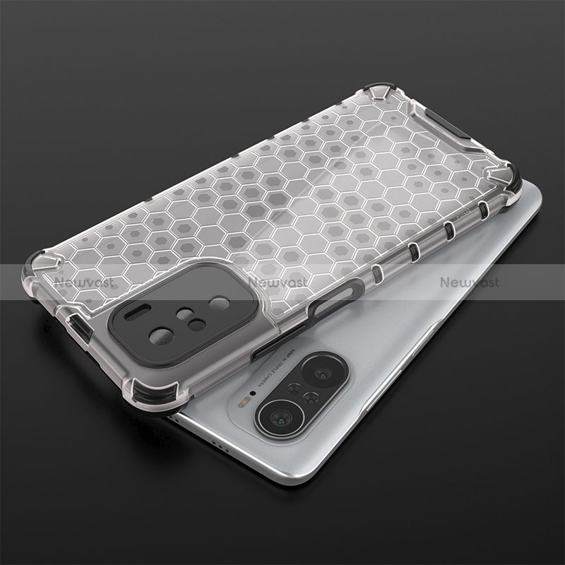 Silicone Transparent Frame Case Cover 360 Degrees AM1 for Xiaomi Poco F3 5G