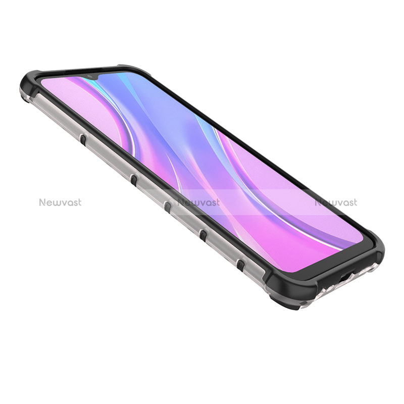 Silicone Transparent Frame Case Cover 360 Degrees AM1 for Xiaomi Poco M2