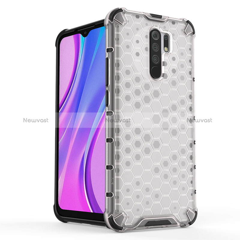 Silicone Transparent Frame Case Cover 360 Degrees AM1 for Xiaomi Poco M2