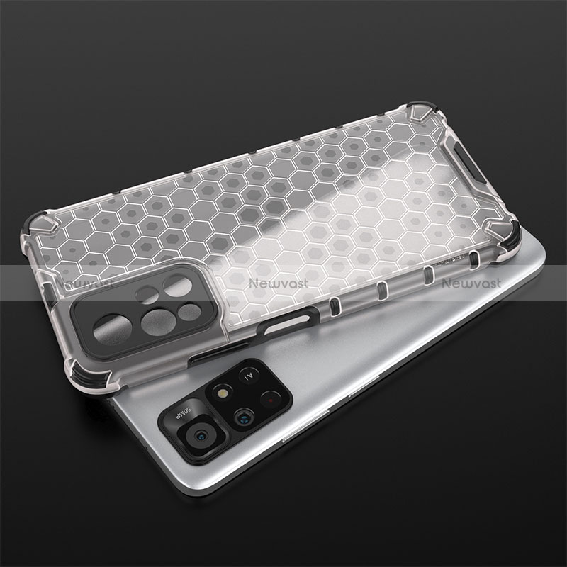 Silicone Transparent Frame Case Cover 360 Degrees AM1 for Xiaomi Poco M4 Pro 5G