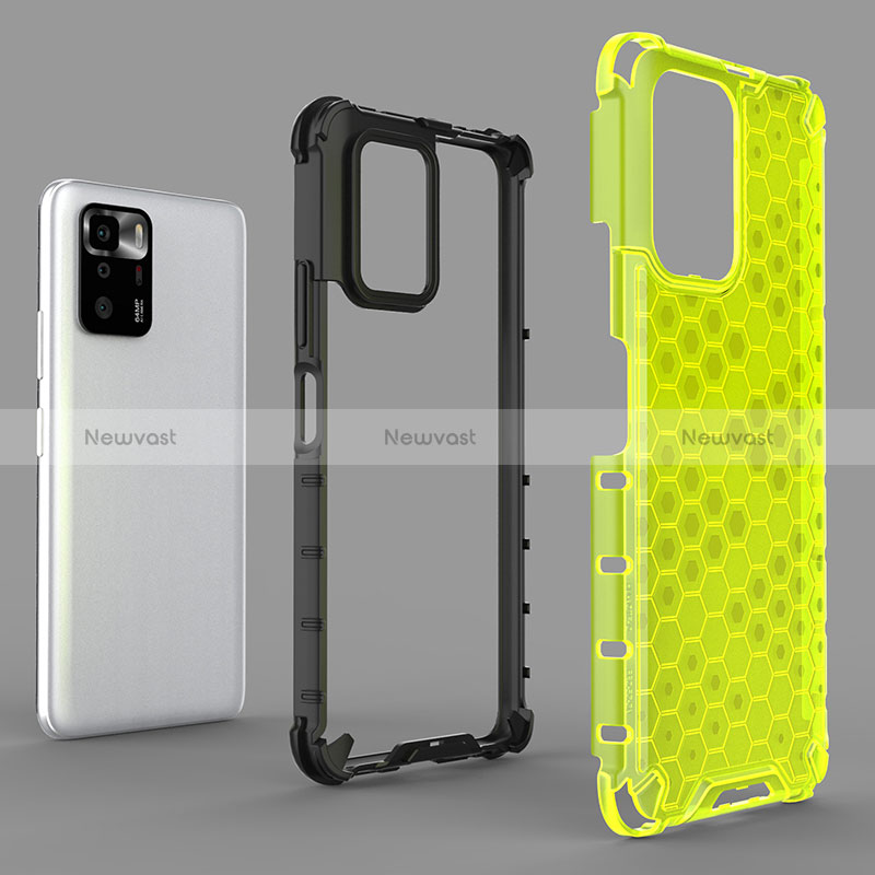 Silicone Transparent Frame Case Cover 360 Degrees AM1 for Xiaomi Poco X3 GT 5G