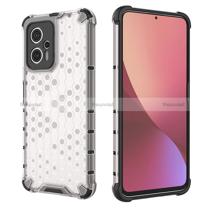 Silicone Transparent Frame Case Cover 360 Degrees AM1 for Xiaomi Poco X4 GT 5G