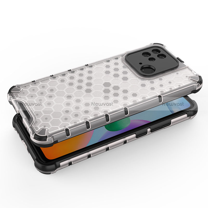 Silicone Transparent Frame Case Cover 360 Degrees AM1 for Xiaomi Redmi 10 India