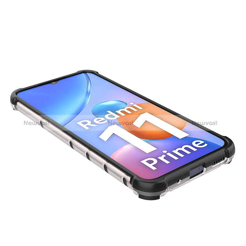 Silicone Transparent Frame Case Cover 360 Degrees AM1 for Xiaomi Redmi 11 Prime 4G