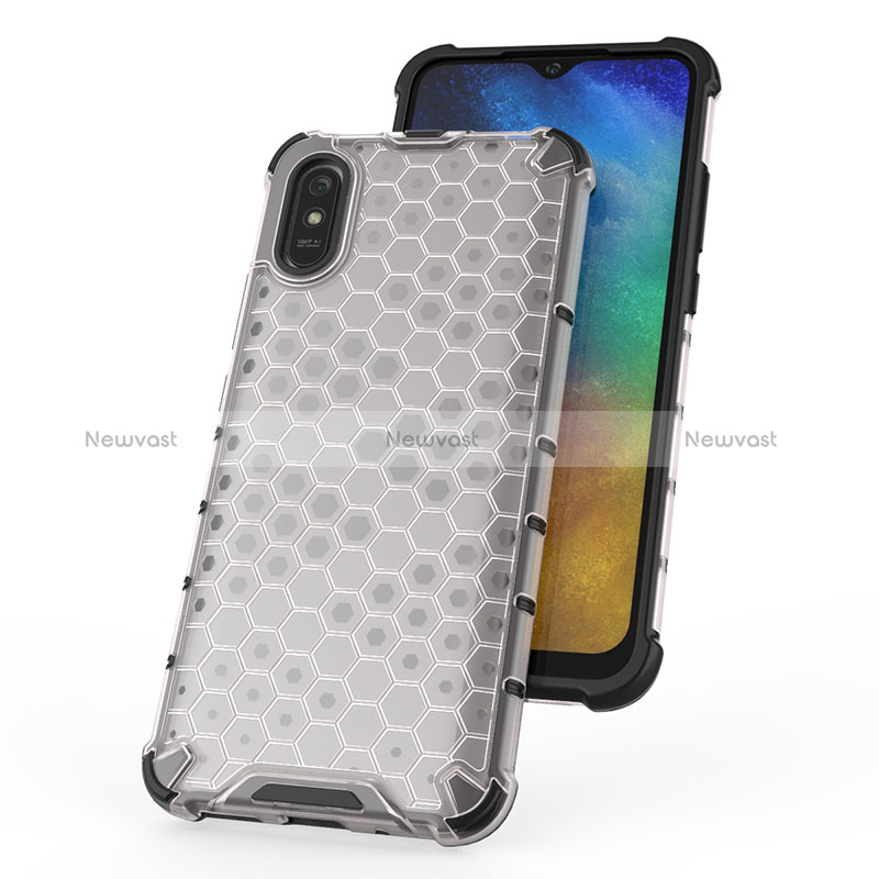 Silicone Transparent Frame Case Cover 360 Degrees AM1 for Xiaomi Redmi 9AT