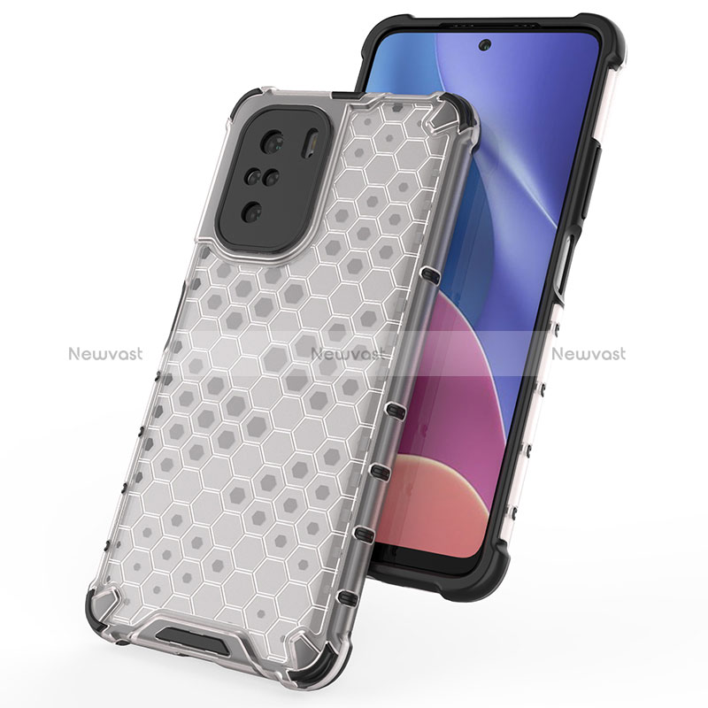 Silicone Transparent Frame Case Cover 360 Degrees AM1 for Xiaomi Redmi K40 Pro 5G