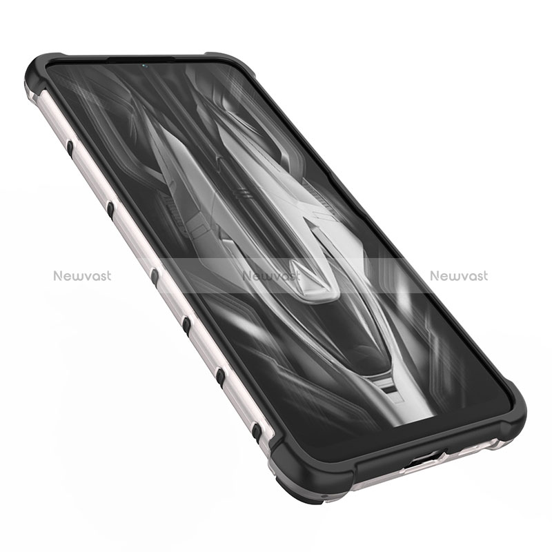 Silicone Transparent Frame Case Cover 360 Degrees AM1 for Xiaomi Redmi K50 5G