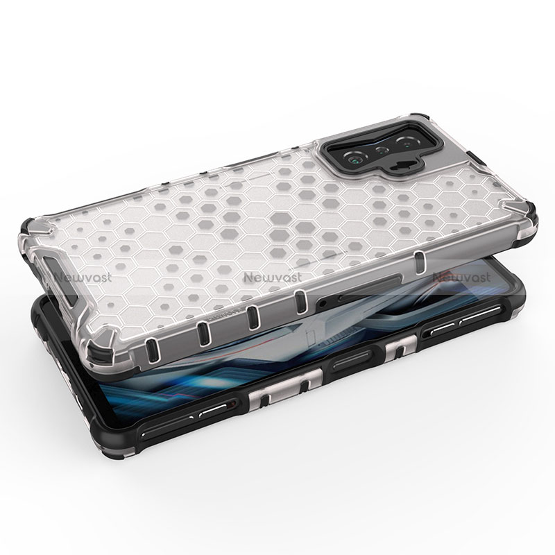 Silicone Transparent Frame Case Cover 360 Degrees AM1 for Xiaomi Redmi K50 Gaming AMG F1 5G