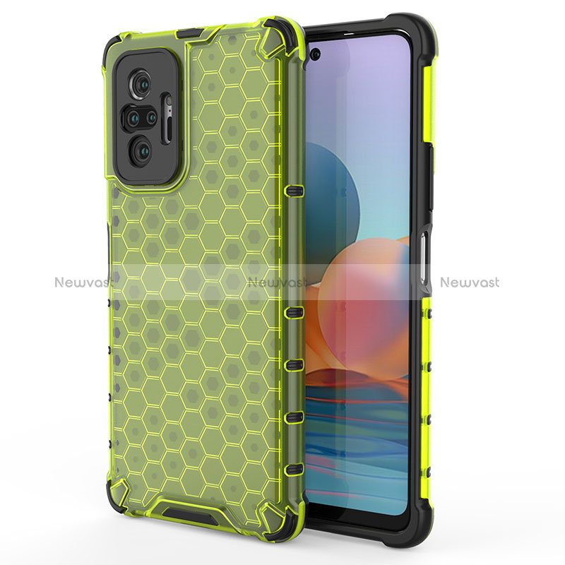 Silicone Transparent Frame Case Cover 360 Degrees AM1 for Xiaomi Redmi Note 10 Pro 4G
