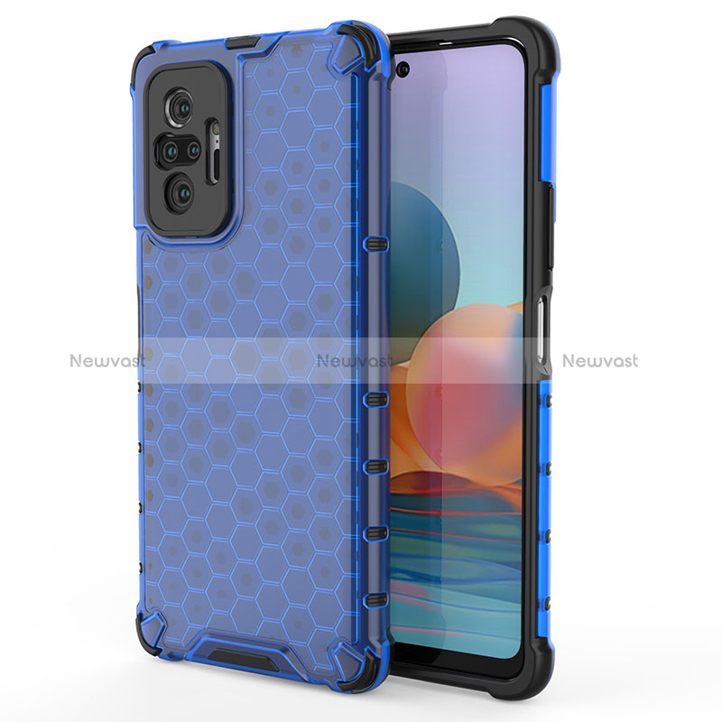 Silicone Transparent Frame Case Cover 360 Degrees AM1 for Xiaomi Redmi Note 10 Pro 4G