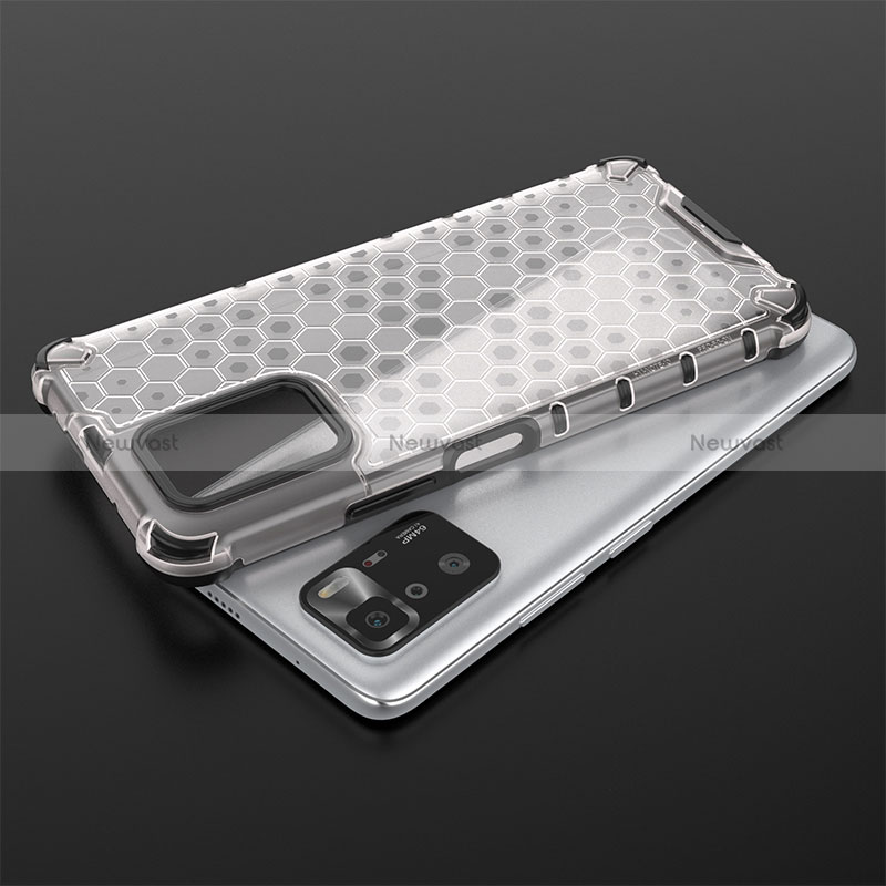 Silicone Transparent Frame Case Cover 360 Degrees AM1 for Xiaomi Redmi Note 10 Pro 5G