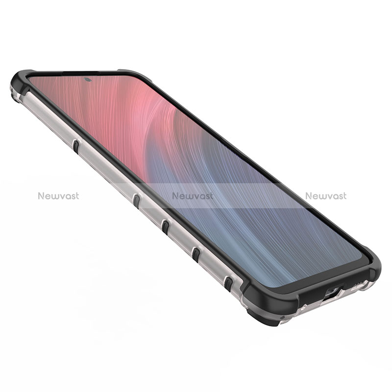 Silicone Transparent Frame Case Cover 360 Degrees AM1 for Xiaomi Redmi Note 10 Pro 5G