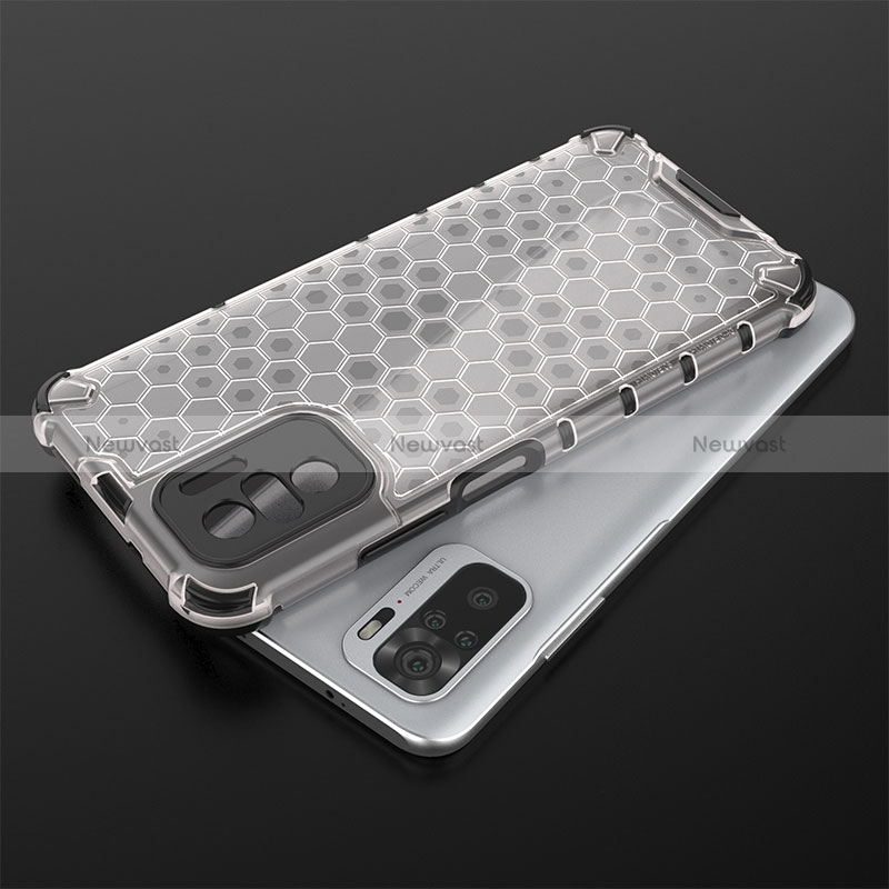 Silicone Transparent Frame Case Cover 360 Degrees AM1 for Xiaomi Redmi Note 10S 4G