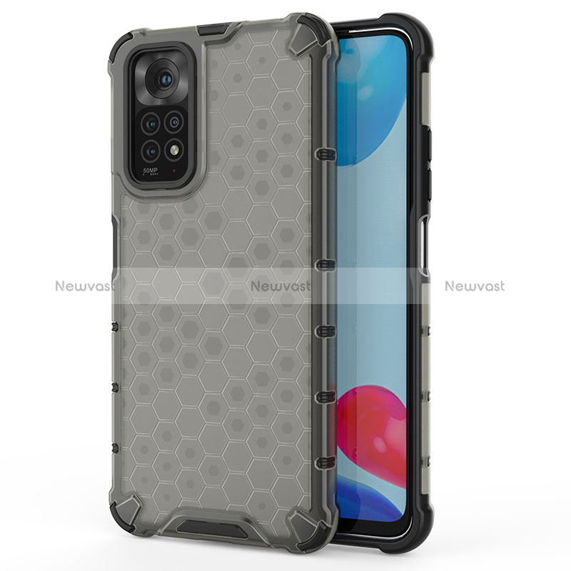 Silicone Transparent Frame Case Cover 360 Degrees AM1 for Xiaomi Redmi Note 11 4G (2022) Black