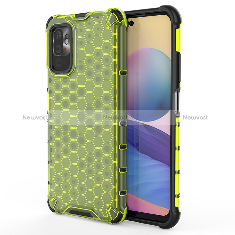 Silicone Transparent Frame Case Cover 360 Degrees AM1 for Xiaomi Redmi Note 11 SE 5G Green