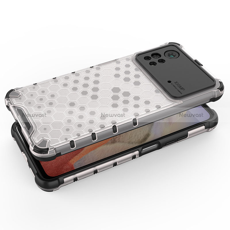 Silicone Transparent Frame Case Cover 360 Degrees AM1 for Xiaomi Redmi Note 11E Pro 5G