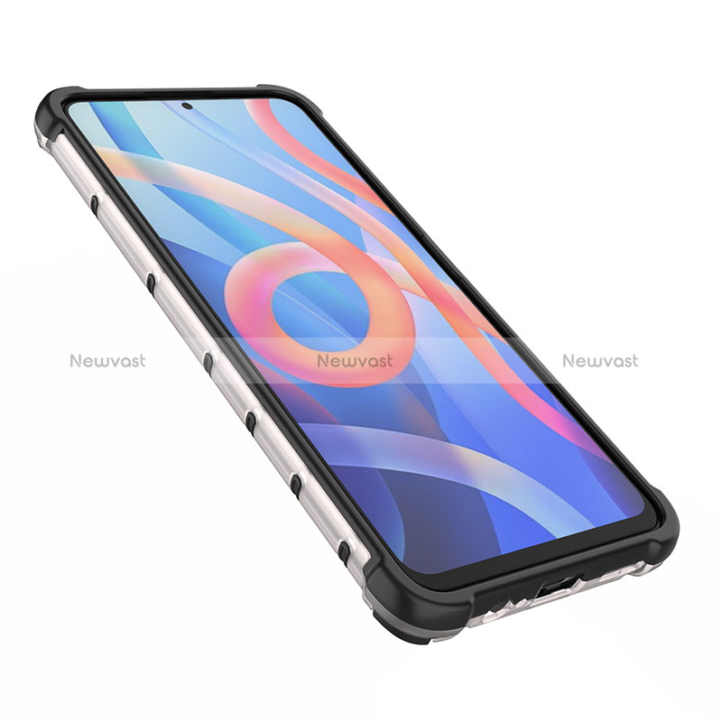 Silicone Transparent Frame Case Cover 360 Degrees AM1 for Xiaomi Redmi Note 11T 5G