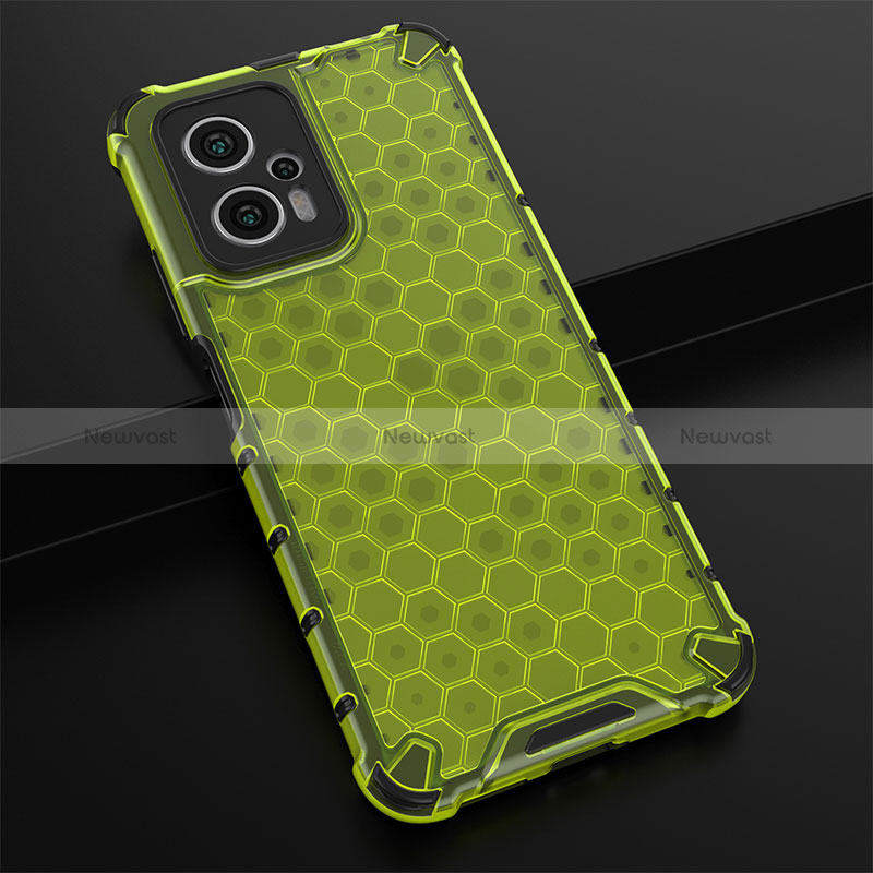 Silicone Transparent Frame Case Cover 360 Degrees AM1 for Xiaomi Redmi Note 11T Pro 5G