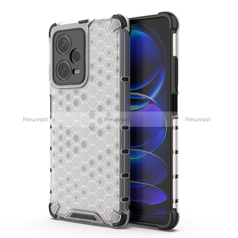 Silicone Transparent Frame Case Cover 360 Degrees AM1 for Xiaomi Redmi Note 12 Pro+ Plus 5G