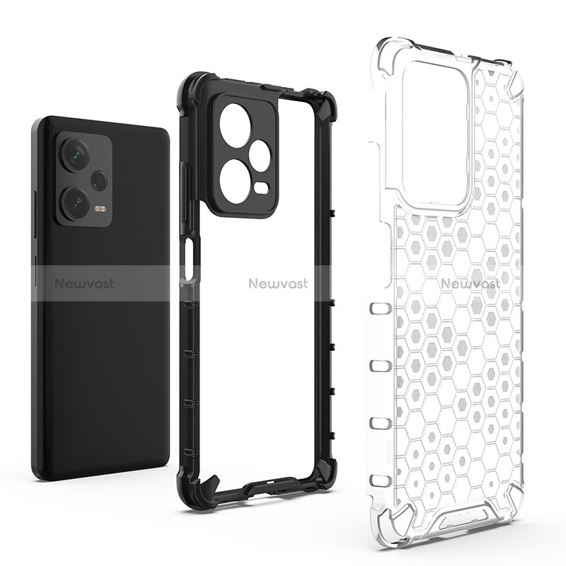 Silicone Transparent Frame Case Cover 360 Degrees AM1 for Xiaomi Redmi Note 12 Pro+ Plus 5G