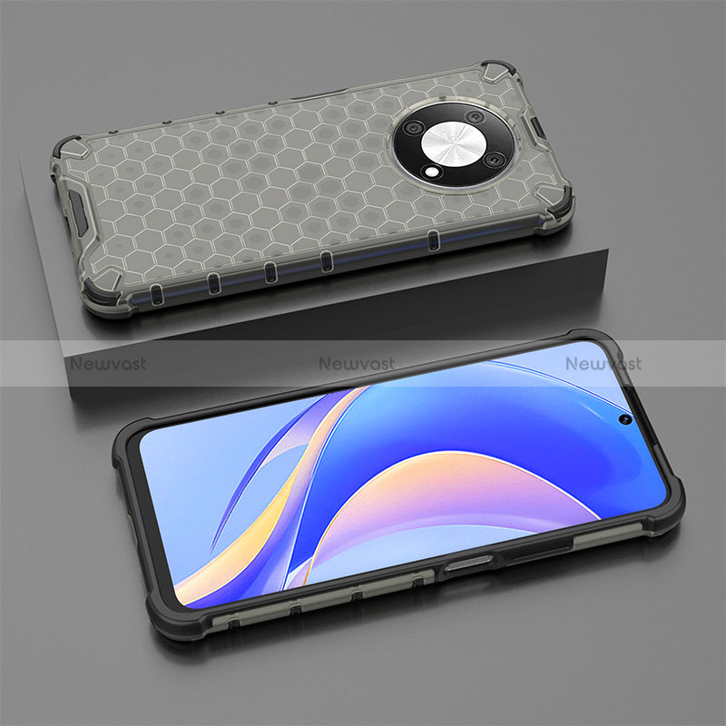 Silicone Transparent Frame Case Cover 360 Degrees AM2 for Huawei Enjoy 50 Pro Black