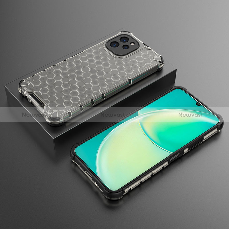 Silicone Transparent Frame Case Cover 360 Degrees AM2 for Huawei Enjoy 50z Black