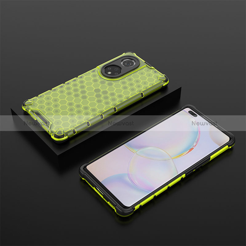 Silicone Transparent Frame Case Cover 360 Degrees AM2 for Huawei Honor 50 Pro 5G