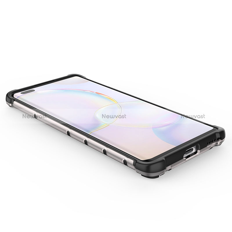 Silicone Transparent Frame Case Cover 360 Degrees AM2 for Huawei Honor 50 Pro 5G