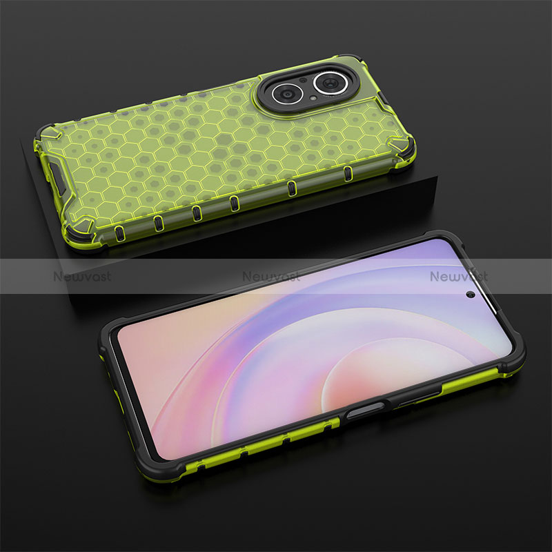 Silicone Transparent Frame Case Cover 360 Degrees AM2 for Huawei Honor 50 SE 5G