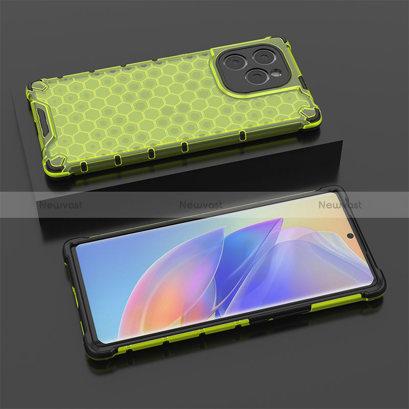 Silicone Transparent Frame Case Cover 360 Degrees AM2 for Huawei Honor 60 SE 5G