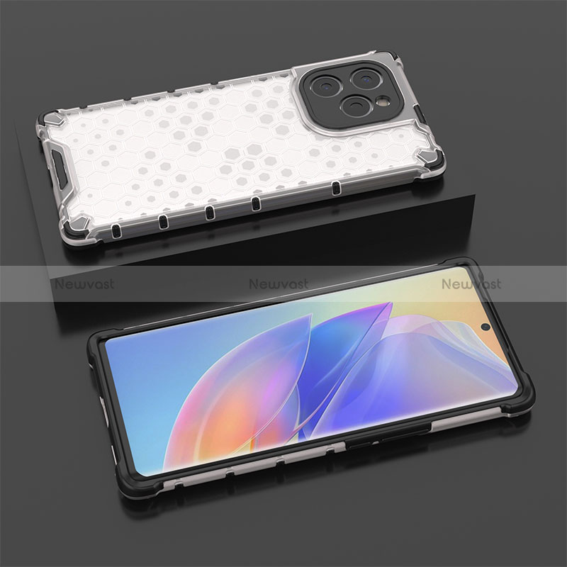 Silicone Transparent Frame Case Cover 360 Degrees AM2 for Huawei Honor 60 SE 5G