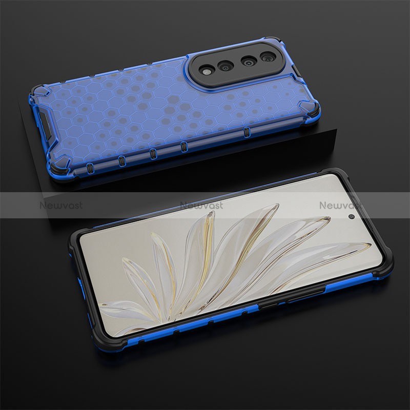 Silicone Transparent Frame Case Cover 360 Degrees AM2 for Huawei Honor 70 Pro 5G