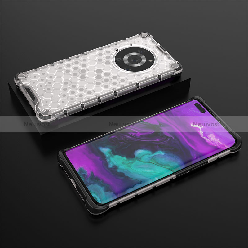 Silicone Transparent Frame Case Cover 360 Degrees AM2 for Huawei Honor Magic3 Pro 5G