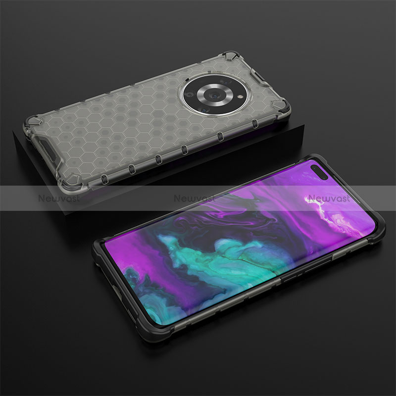 Silicone Transparent Frame Case Cover 360 Degrees AM2 for Huawei Honor Magic3 Pro 5G