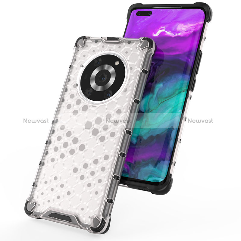 Silicone Transparent Frame Case Cover 360 Degrees AM2 for Huawei Honor Magic3 Pro 5G