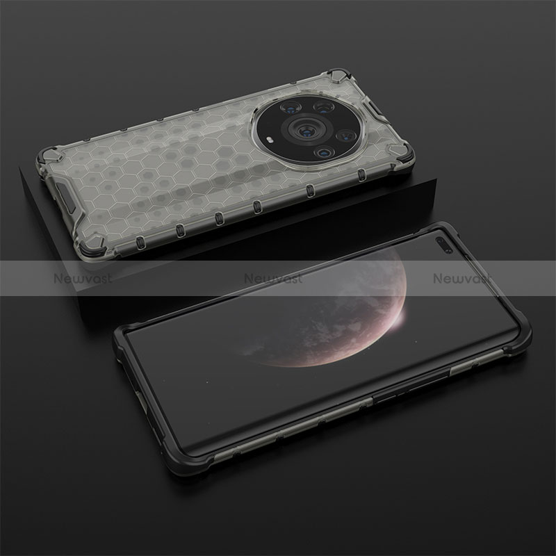 Silicone Transparent Frame Case Cover 360 Degrees AM2 for Huawei Honor Magic3 Pro+ Plus 5G Black