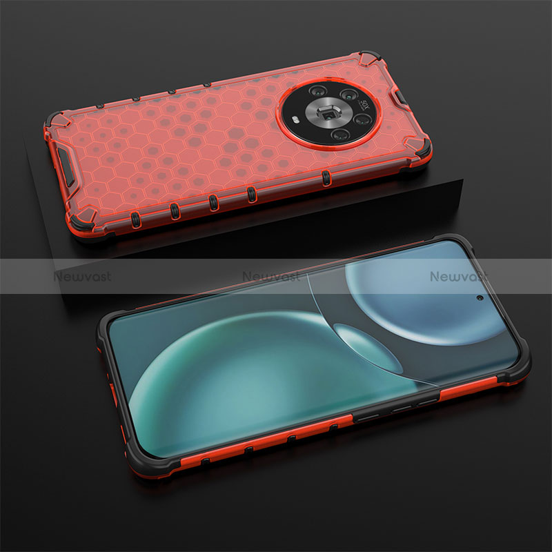 Silicone Transparent Frame Case Cover 360 Degrees AM2 for Huawei Honor Magic4 5G